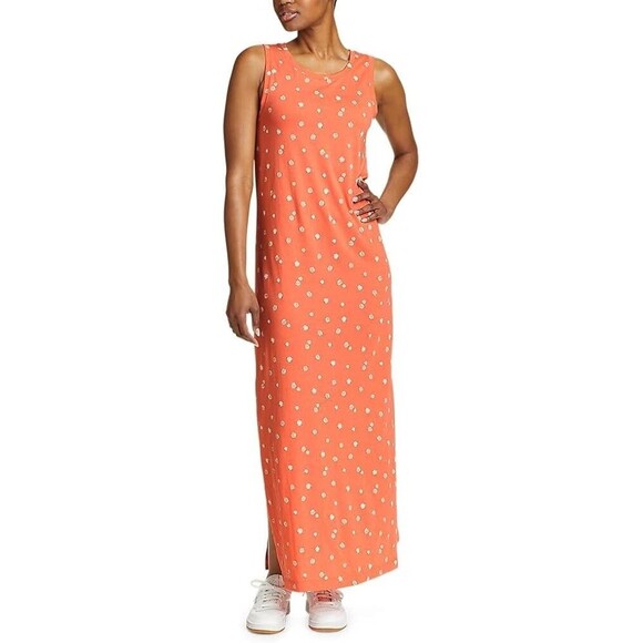 Eddie Bauer Women's Coast and Climb Sleeveless Maxi Dress size XL  Floral Jersey - Picture 1 of 12